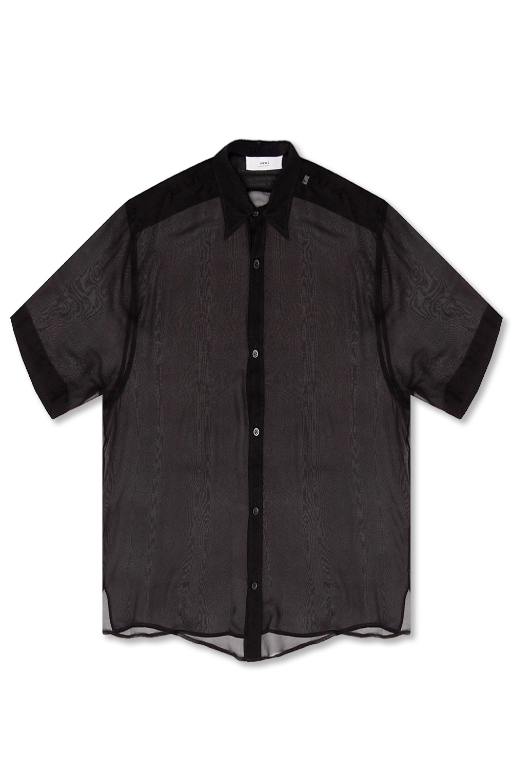 【送料&関税込】Ami Alexandre Mattiussi Black Silk Crop-top Ami Alexandre Mattiussi Sash Silk Cropped Top In Black